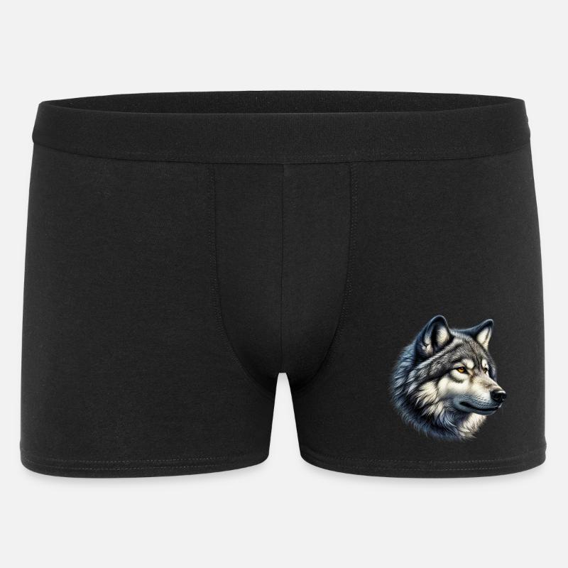 Wolf - Men's Boxer Shorts - black
