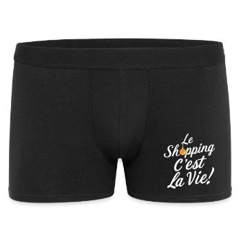 Le shopping c'est la vie humour anniversaire - Boxer Homme - noir - Devant