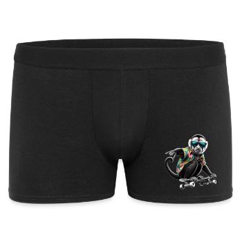 A cool monkey on a skateboard - Men's Boxer Shorts - black - Front