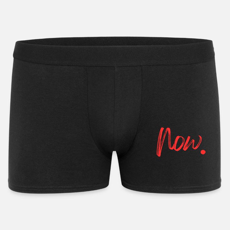 Now  - Männer Boxer Shorts - Schwarz