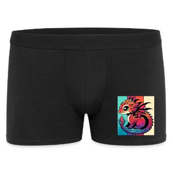 Drache - Männer Boxer Shorts - Schwarz - Vorne
