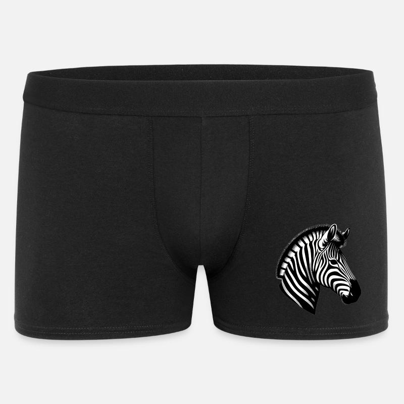 Zebra - Männer Boxer Shorts - Schwarz