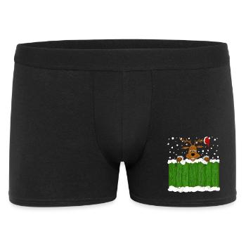 Christmas with a reindeer - Men's Boxer Shorts - black - Front