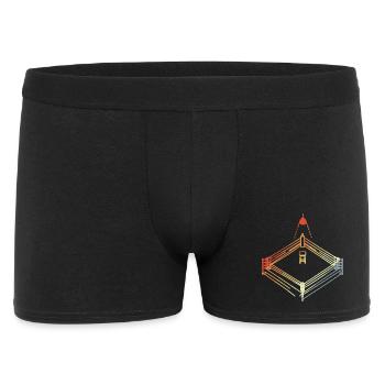 Croquis de bague de boxe vintage - Boxer Homme - noir - Devant