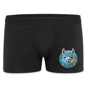 Alpaka - Männer Boxer Shorts - Schwarz - Vorne