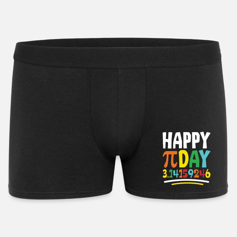 Frohen Pi Tag - Männer Boxer Shorts - Schwarz
