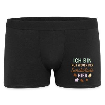 Je suis là seulement pour le chocolat - Boxer Homme - noir - Devant