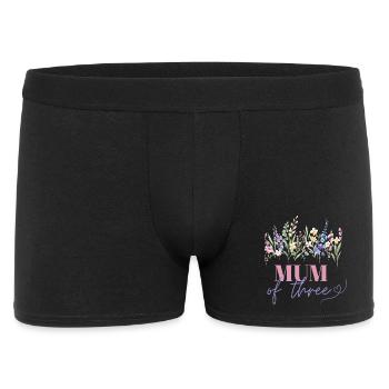 Maman de trois enfants - Boxer Homme - noir - Devant