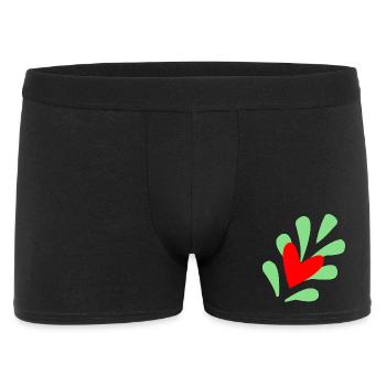 HERZ. VIELEN DANK. GELIEBTE. MEISTER. DANKE HERRIN. - Männer Boxer Shorts - Schwarz - Vorne