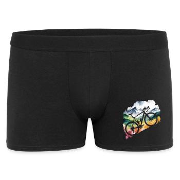 Scène d’aventure en VTT - Boxer Homme - noir - Devant