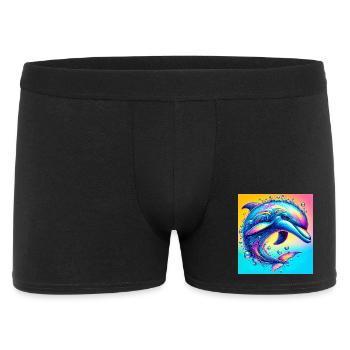 Delfin - Männer Boxer Shorts - Schwarz - Vorne