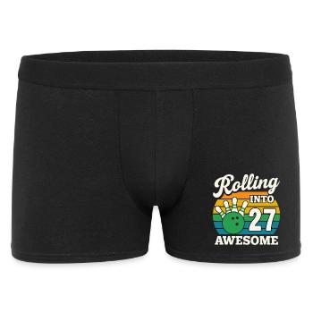 Bowling 27 Birthday Celebration Graphic - Men's Boxer Shorts - black - Front