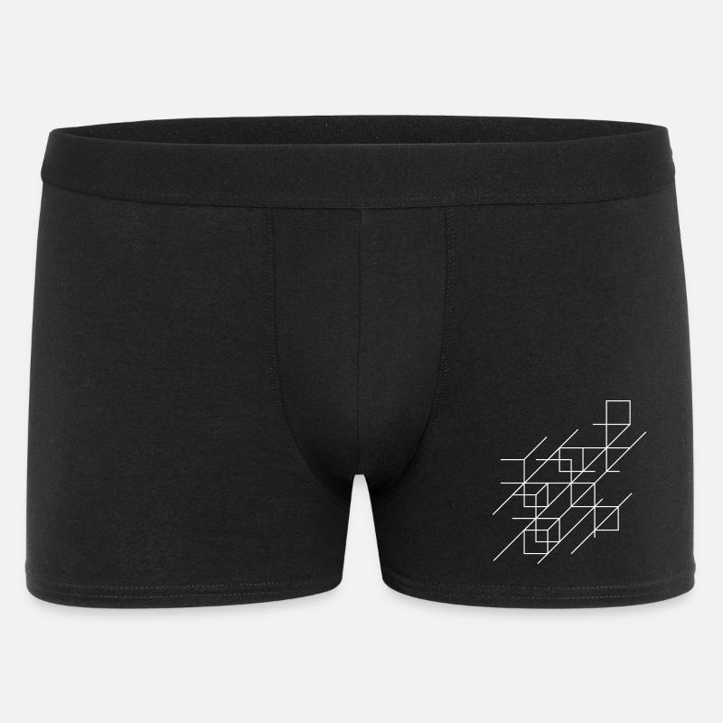Impression d'illusion d'optique géométrique - Boxer Homme - noir