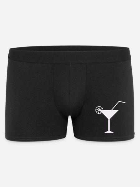 Elegant Lemon Cocktail Design - Men's Boxer Shorts - black