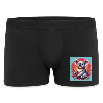 Koala - Männer Boxer Shorts - Schwarz - Vorne