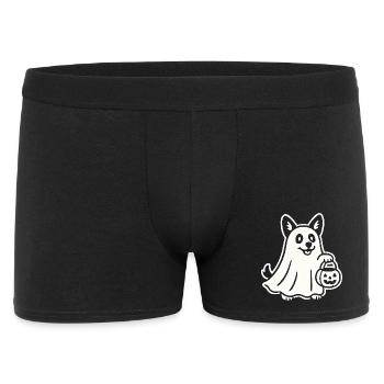 Chien Fantôme Halloween - Boxer Homme - noir - Devant