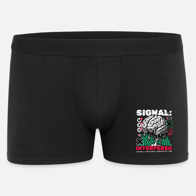 Brain - Signal Interfered - Men's Boxer Shorts - black