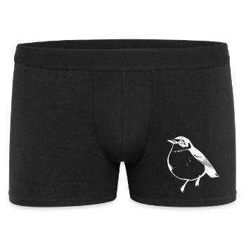 Blanc oiseau - Boxer Homme - noir - Devant