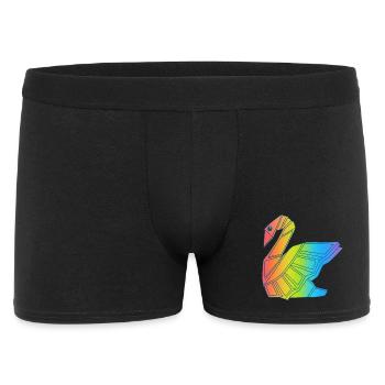 Rainbow Swan - Men's Boxer Shorts - black - Front