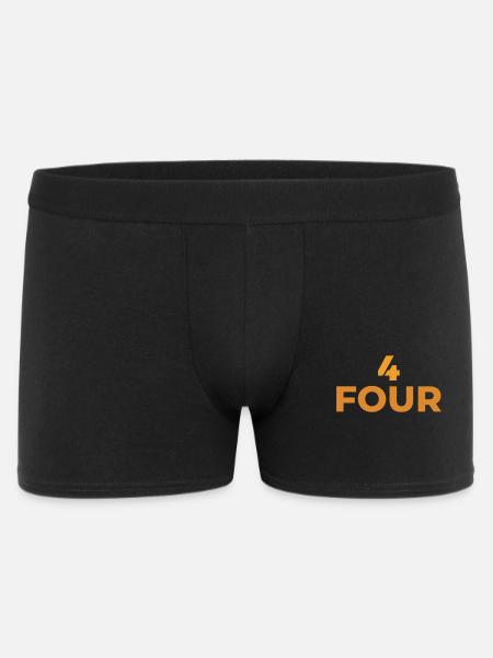 DESIGN CHIFFRE 4 ET LETTRES TYPOGRAPHY - Boxer Homme - noir