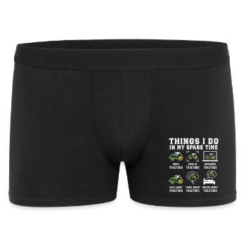 Funny Tractors Lover Things I Do In My Spare Time - Men's Boxer Shorts - black - Front