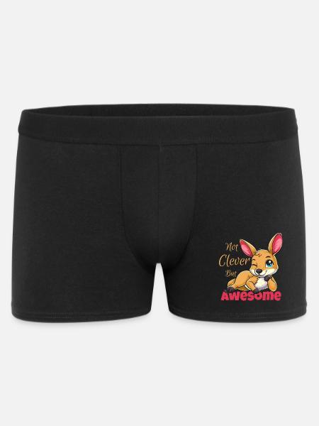 Not clever but great kangaroo - Men's Boxer Shorts - black