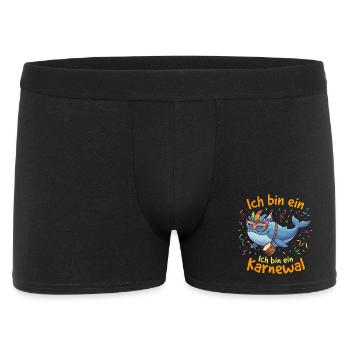 Ich bin ein Karnewal Konfetti Damen Karneval Lusti - Männer Boxer Shorts - Schwarz - Vorne