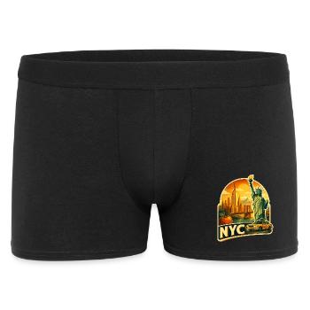 Retro NYC Skyline Sticker - Men's Boxer Shorts - black - Front