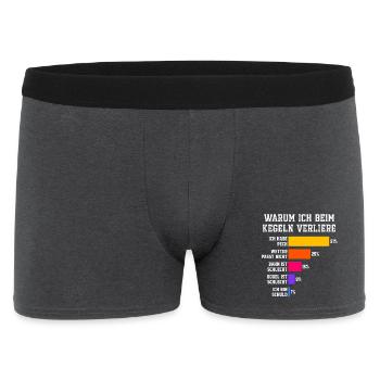 Why I lose at bowling Skittles - Men's Boxer Shorts - charcoal grey - Front