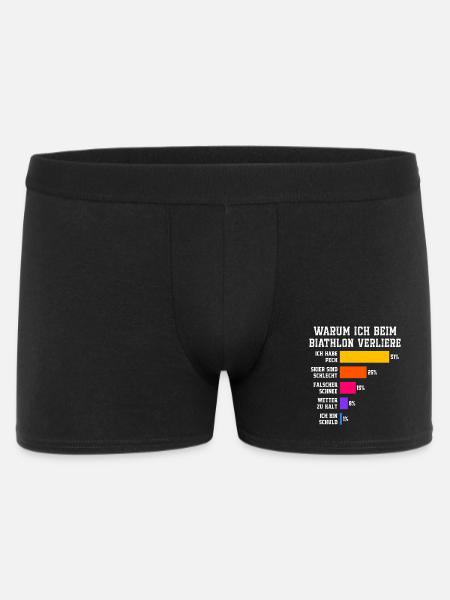 Biathlon Warum ich beim Biathlon verliere  - Männer Boxer Shorts - Schwarz
