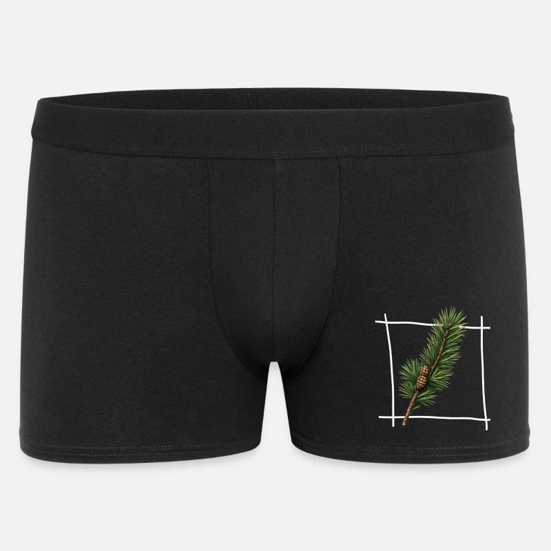 Pine Branch Minimal Frame - Men's Boxer Shorts - black