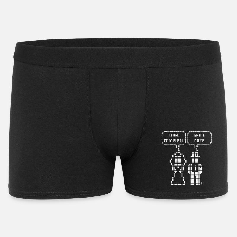 Level Complete – Game Over (Bryllupspolterabend Pixel W) - Boxer Shorts til mænd - sort