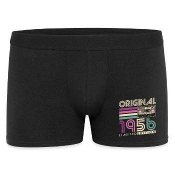 70th Birthday 1956 Vintage Born Retro - Men's Boxer Shorts - black - Front