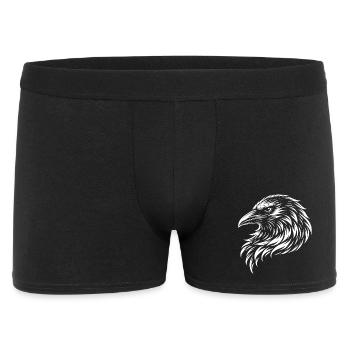 Tribal Raven – Mystic Bird Motif - Men's Boxer Shorts - black - Front
