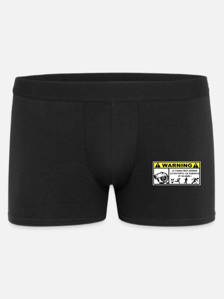 Warning - Boxer Homme - noir