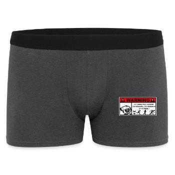 Turbo Avertissement Humoristique - Boxer Homme - charbon - Devant