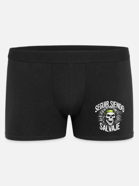 Wilder Pfad im Schädel - Männer Boxer Shorts - Schwarz