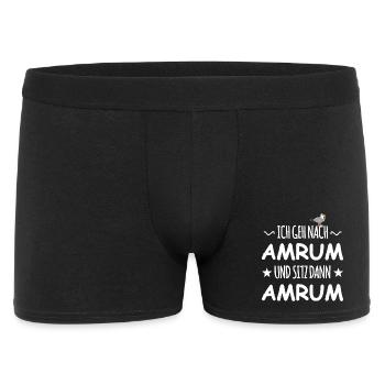 Amrum avec mouette schnaps - Boxer Homme - noir - Devant