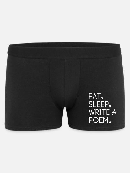 Eat Sleep Write a Poem - Men's Boxer Shorts - black