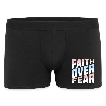 Faith Over Fear Pastel Christian Inspirational - Men's Boxer Shorts - black - Front