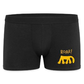 Roar Wild Animal Funny Cute Wildlife Design - Men's Boxer Shorts - black - Front