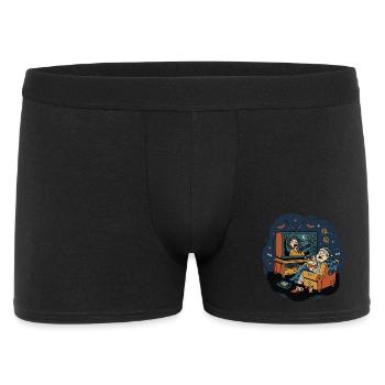 Horror Home Movie Night Fear Humor - Men's Boxer Shorts - black - Front