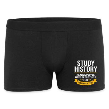 Historisch Historiker Geschichte - Männer Boxer Shorts - Schwarz - Vorne