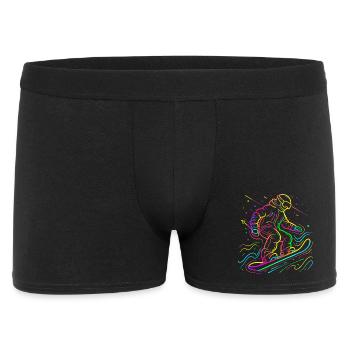 Snowboarder Retrowave - Men's Boxer Shorts - black - Front