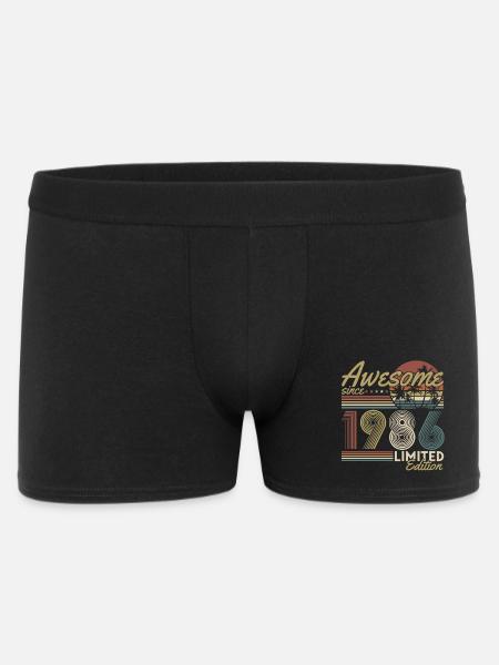 Bursdag i 1986 - Retro gave - Boxer Shorts for menn - svart