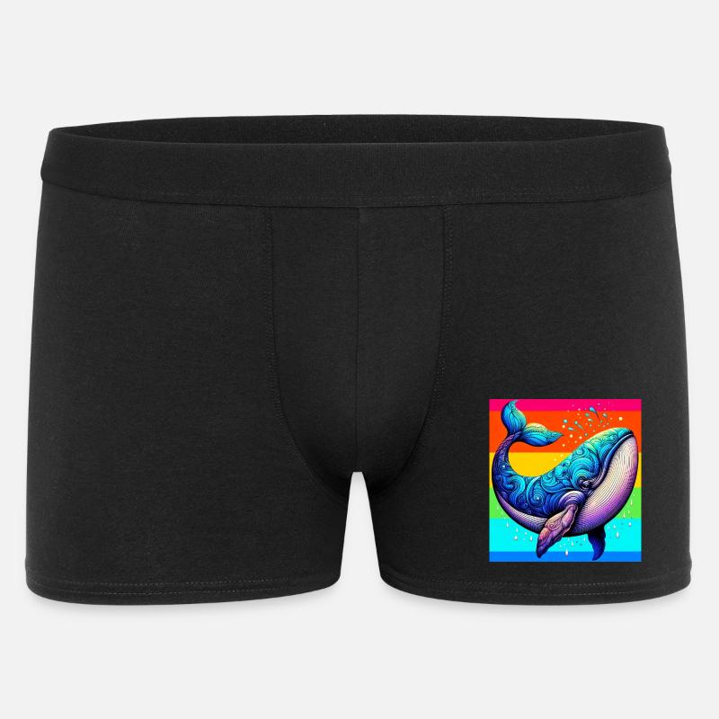 Wal - Männer Boxer Shorts - Schwarz