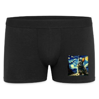 Lapin style ciel étoilé - Boxer Homme - noir - Devant