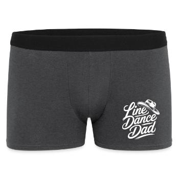 Line Dance Dad - Men's Boxer Shorts - charcoal grey - Front