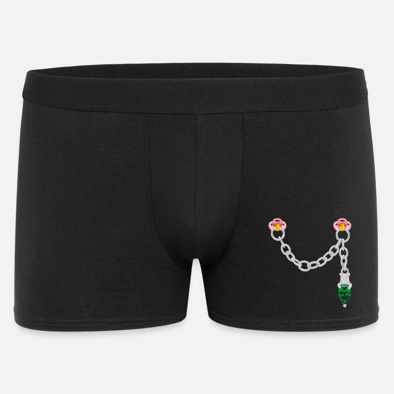 Silver connector - Men's Boxer Shorts - black