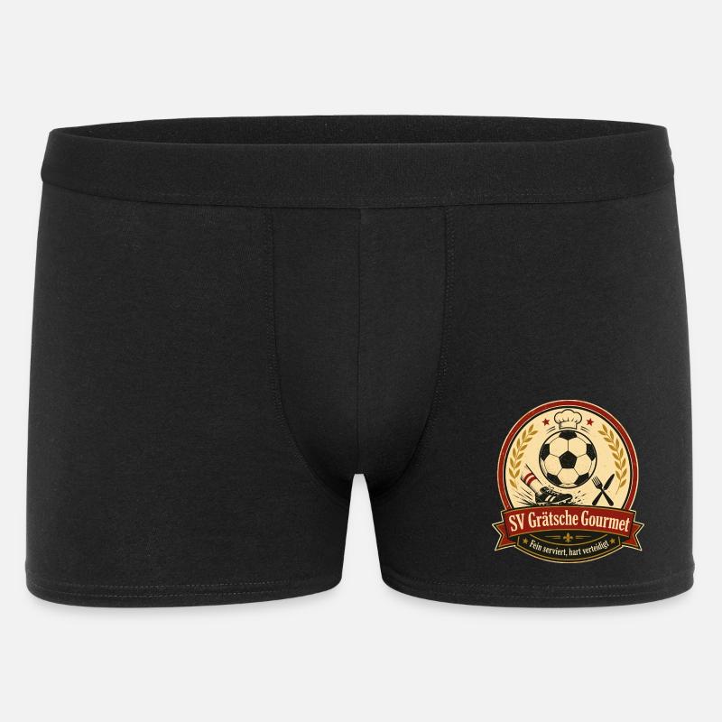 SV Grätsche Gourmet - Männer Boxer Shorts - Schwarz